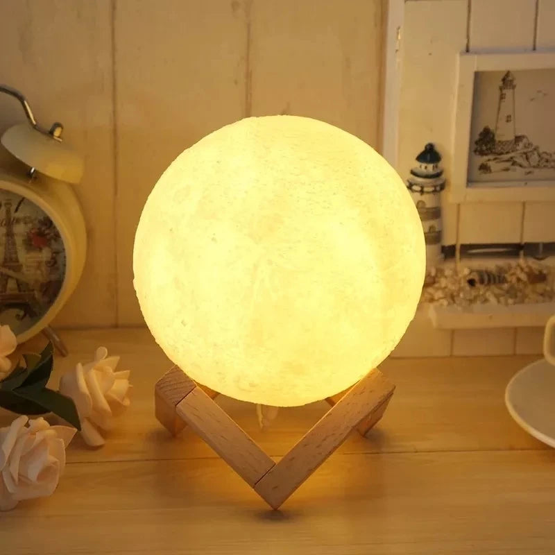 Humidifier Aromatizer Luminaire Lampshade Full Moon 3D lamp light