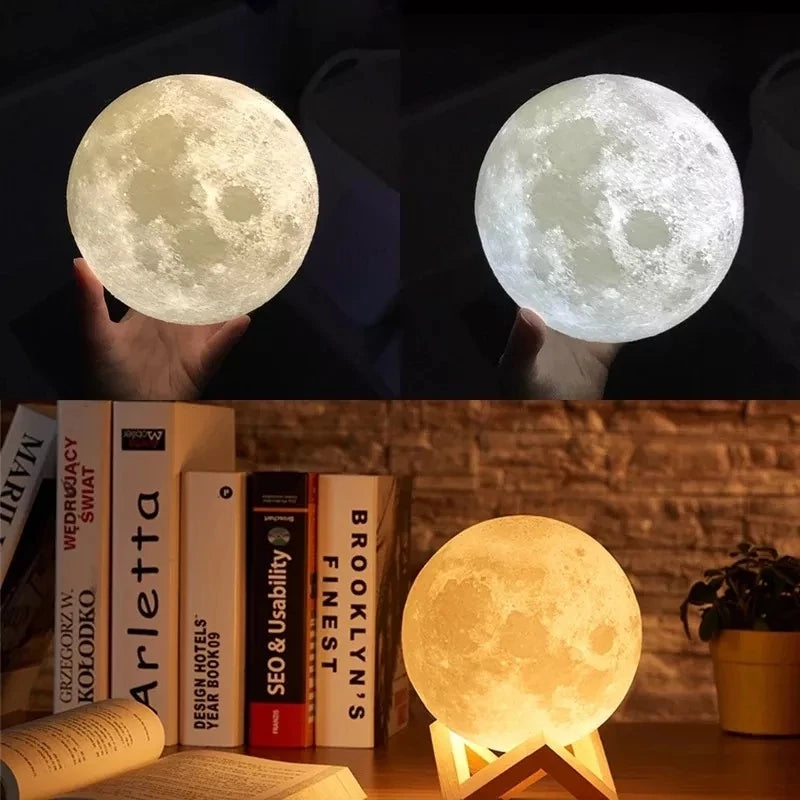 Humidifier Aromatizer Luminaire Lampshade Full Moon 3D lamp light