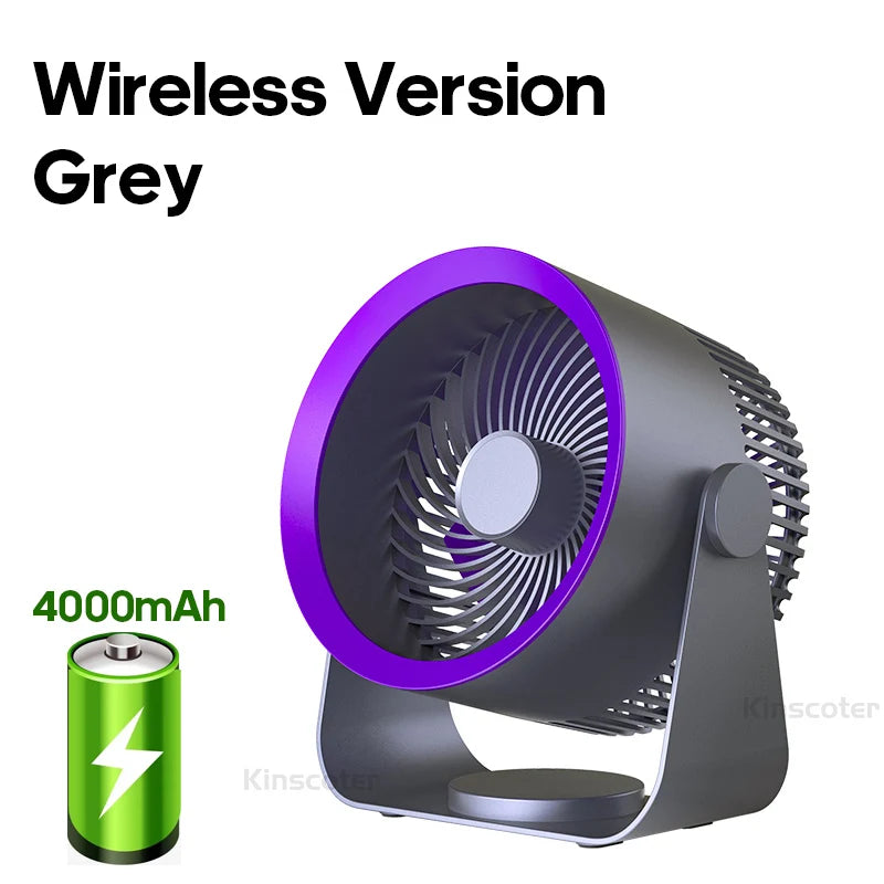 KINSCOTER Multifunctional Electric Fan Circulator Wireless Portable