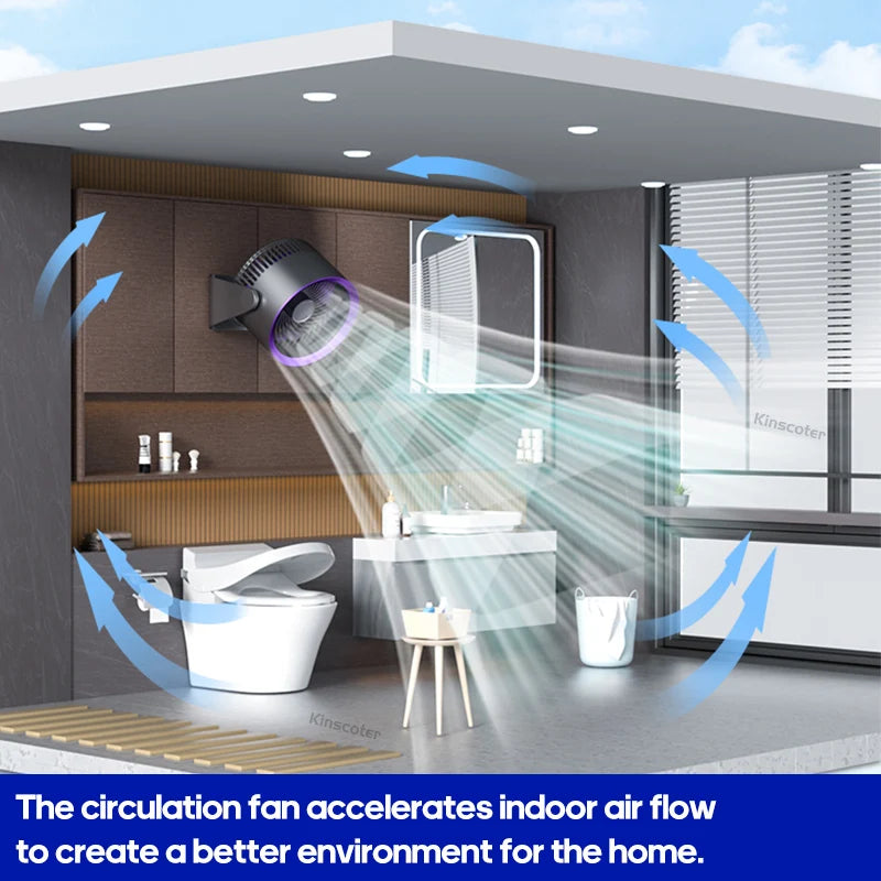 KINSCOTER Multifunctional Electric Fan Circulator Wireless Portable