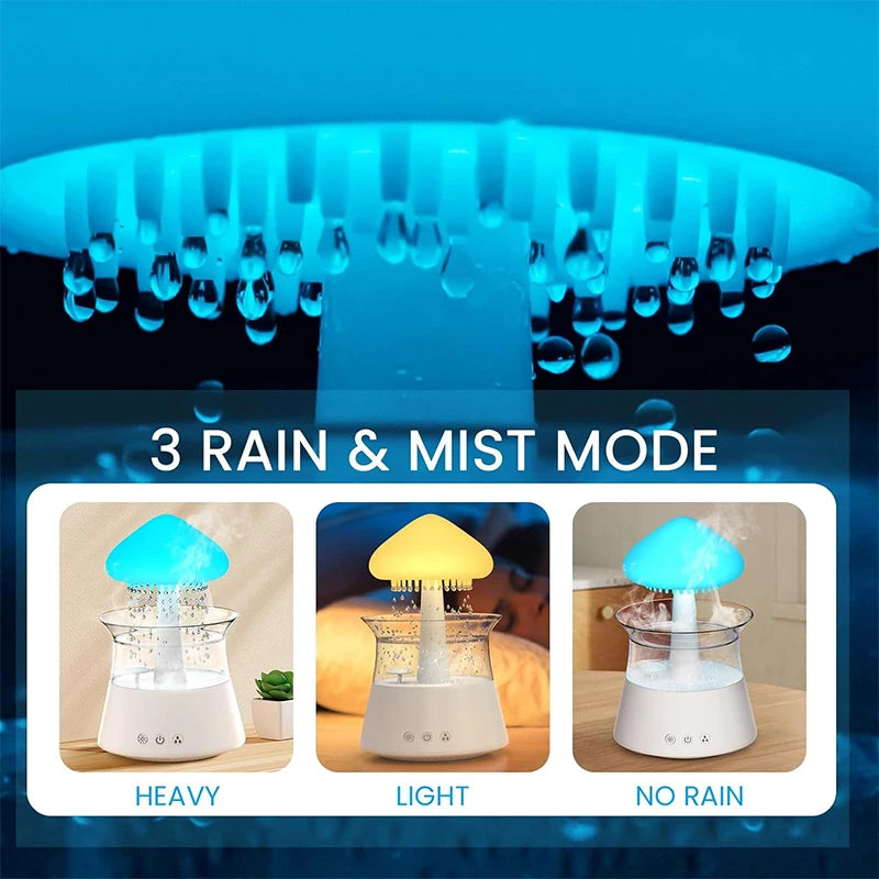 Rain Cloud Air Humidifiers 300ml with 7 Colors Mood Light Aroma Diffuser