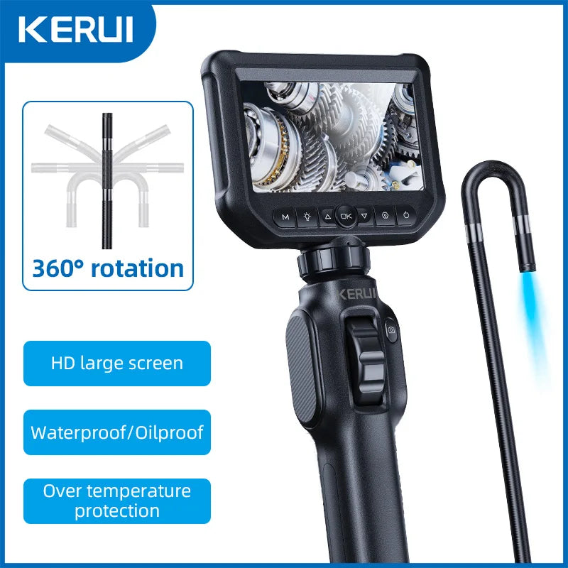 KERUI 2MP Industrial Endoscope Camera ,360 Degree Rotation Inspection Camera