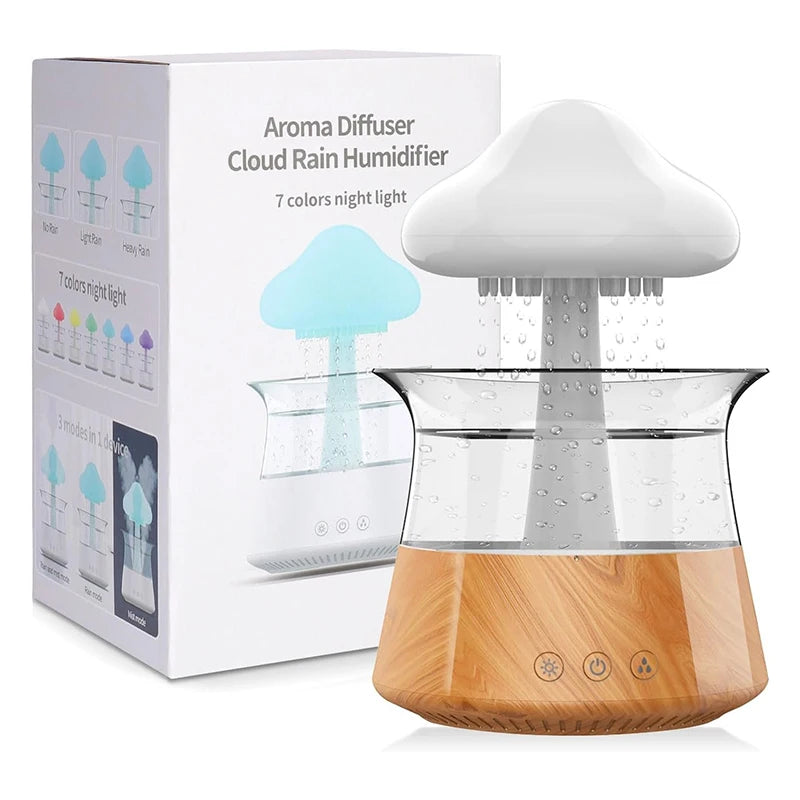 Rain Cloud Air Humidifiers 300ml with 7 Colors Mood Light Aroma Diffuser